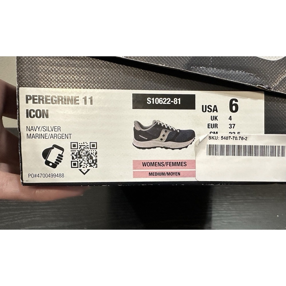Saucony Trail Running Peregrine 11 Icon Women's Navy / Silver Shoes Size 6 New! - Picture 8 of 8